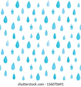 Seamless Watercolor Rain Pattern