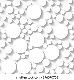 Seamless White Origami Pattern Random Circles Stock Illustration ...