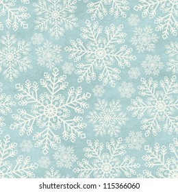 Seamless Winter Pattern On Paper Texture. Christmas Background