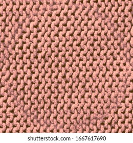 Seamless Wool Texture Pattern. Jacquard Sweater. Pink Knit Repeat. Vintage Christmas Yarn. Nude Wool Texture Pattern. Closeup Thread. Organic Linen Cashmere. Wool Texture Pattern.