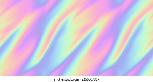 Seamless Y2K Futurism iridescent playful pastel holographic heatmap ombre gradient waves flames background texture  Modern opalescent pale rainbow swirl neon nostalgic cyberbunk vaporwave pattern