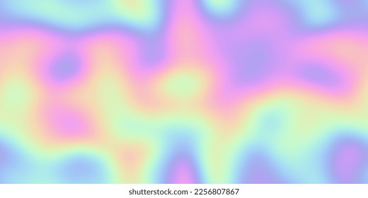 Seamless Y2K Retro Futurism iridescent playful pastel holographic heatmap ombre gradient blur background texture  Modern opalescent pale rainbow abstract color swirl nostalgic webpunk pattern backdrop