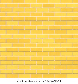 Seamless yellow brick wall background