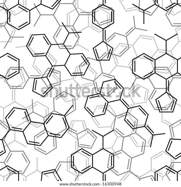 Seamlessly Wallpaper Chemistry Formulas On White Stock Illustration ...