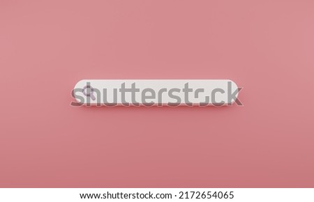 Search bar design elements 3d rendering on pink background, search bars for illustration UI