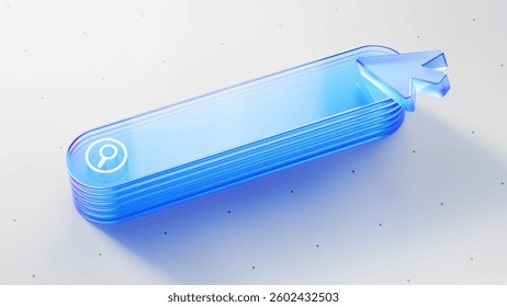 Search concept - 3d search bar. 3d rendering