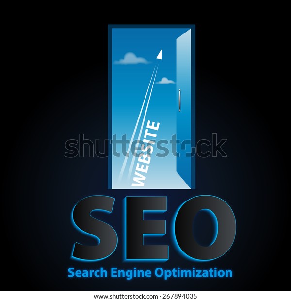 Search Engine Optimization Open Door Website Stock