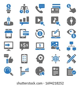 Search engine optimization, Web, Glyph icons set enjoy.