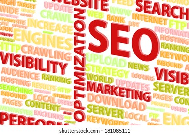 Search Engine Optimization Word Cloud Concept