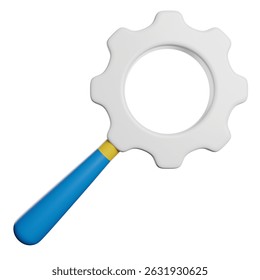 Searching Magnifier Find 3D Rendering Icon Illustration