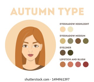 Seasonal Color Analysis Autumn Type Palette Stock Illustration ...