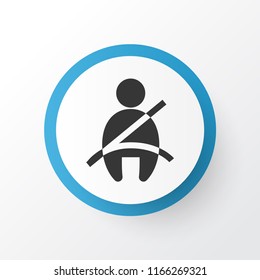 Seat belt not on icon symbol. Premium quality isolated passenger protection element in trendy style. - Powered by Shutterstock