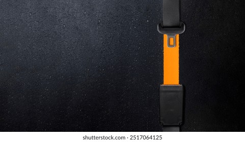 Seat Belt Safety Message with Car Tires and Black Background - Powered by Shutterstock