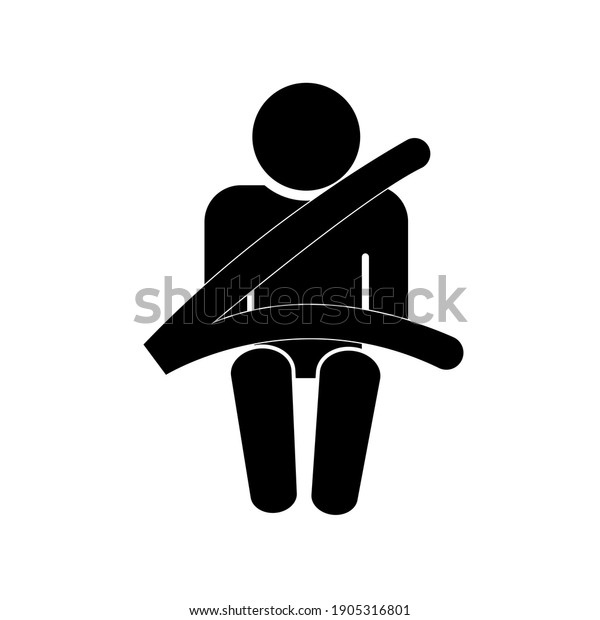 seat belt\
sign. Attention illustration symbol\
drive