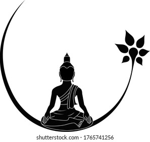 433 Lord buddha black and white Stock Illustrations, Images & Vectors ...