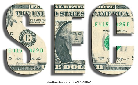 SEC - Securities Exchange Commission. US Dollar Texture.