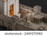 Second Temple built by Herod, in the time of Jesus, New Testament Bible imagery religious concept. 3d rendering illustration. Jewish tradition ancient sanctuary.