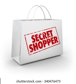 Secret Shopper Shopping Bag To Illustrate Evaluation Of A Store From A Mystery Person Rating Or Reviewing Employee Performance