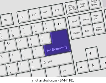 A Section Of A Computer Keyboard With Emphasis On The Enter Key To Highlight The Current Economic Scenario.