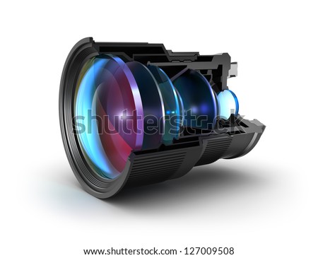 Sectional camera lens