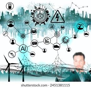 Sector coupling with artificial intelligence and human experience - Engineer controls energy distribution - Energy storage and data