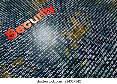 Secure digital data. 3D Illustration.