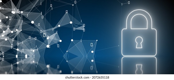 Secure Firewall Network Virus Malware Hack Protection Online Internet Cybersecurity - Illustration Rendering