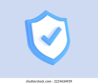 Secure icon isolated 3d render illustration