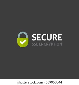 Secure Internet Connection Icon Illustration Isolated On Dark Background, Secured Ssl Padlock Symbols, Protected Badge, Safe Data Encryption Technology, Https Website Certificate Privacy Sign Image