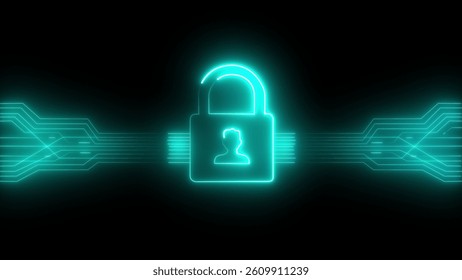Secure Lock and Data Transfer Ensuring Encryption, Privacy Protection, and Cybersecurity for Safe Data Exchange, Cloud Protection, File Sharing, Digital Safety, Network Security,