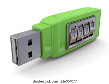 Secure Pendrive Concept - 3D