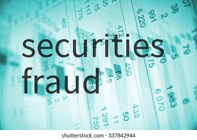 Securities Fraud Text On PC Screen