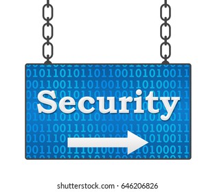 Security Binary Signboard  - Powered by Shutterstock - Get 15% off with code: PIKWIZARD15