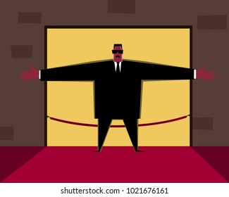 Security guard at the entrance of the club - Powered by Shutterstock