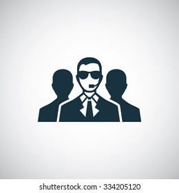 Security Guard Icon, On White Background
