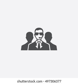 Security Guard Icon, On White Background
