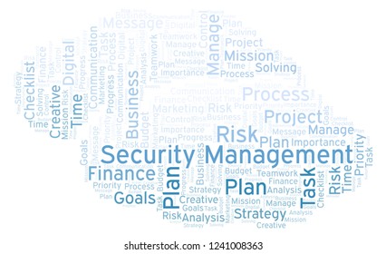 Security Management word cloud, made with text only.