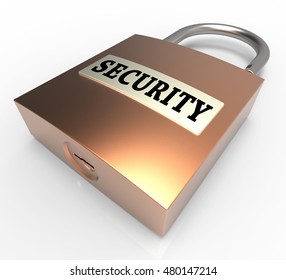 Security Padlock Indicating Encryption Privacy 3d Rendering