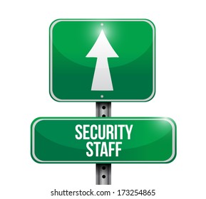 security staff sign illustration design over a white background