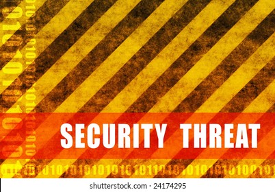 Security Threat Cyber National Warning As Abstract