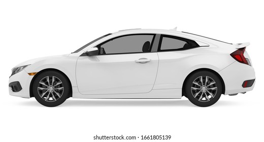 Sedan Car Isolated (side view). 3D rendering - Shutterstock ID 1661805139