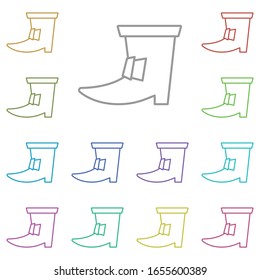 Sediment boot multi color icon. Simple glyph, flat of saint patricks day icons for ui and ux, website or mobile application on white background