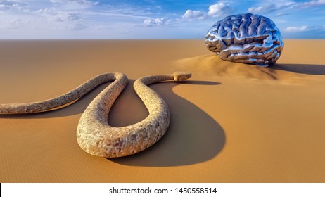 Seduction Mind By Evil Snake Desire Stock Illustration 1450558514 ...