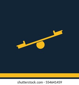 Seesaw flat icon.