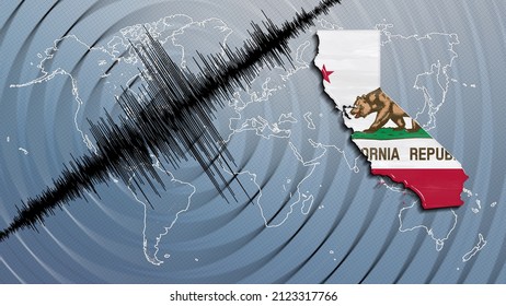 Seismic activity earthquake California map Richter scale