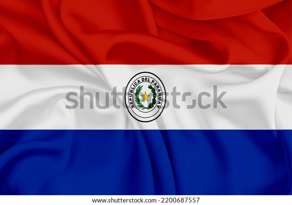 Selective Focus Paraguays Flag Fabric Texture Stock Illustration ...