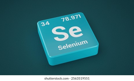 Selenium element on the Periodic table. 34th Element of the Periodic table elements
