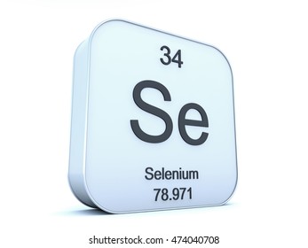 Selenium Element On White Square Icon 3D Element