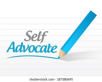 Self Advocate Message Illustration Design Over A White Background