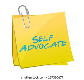Self Advocate Sign Post Illustration Design Over A White Background